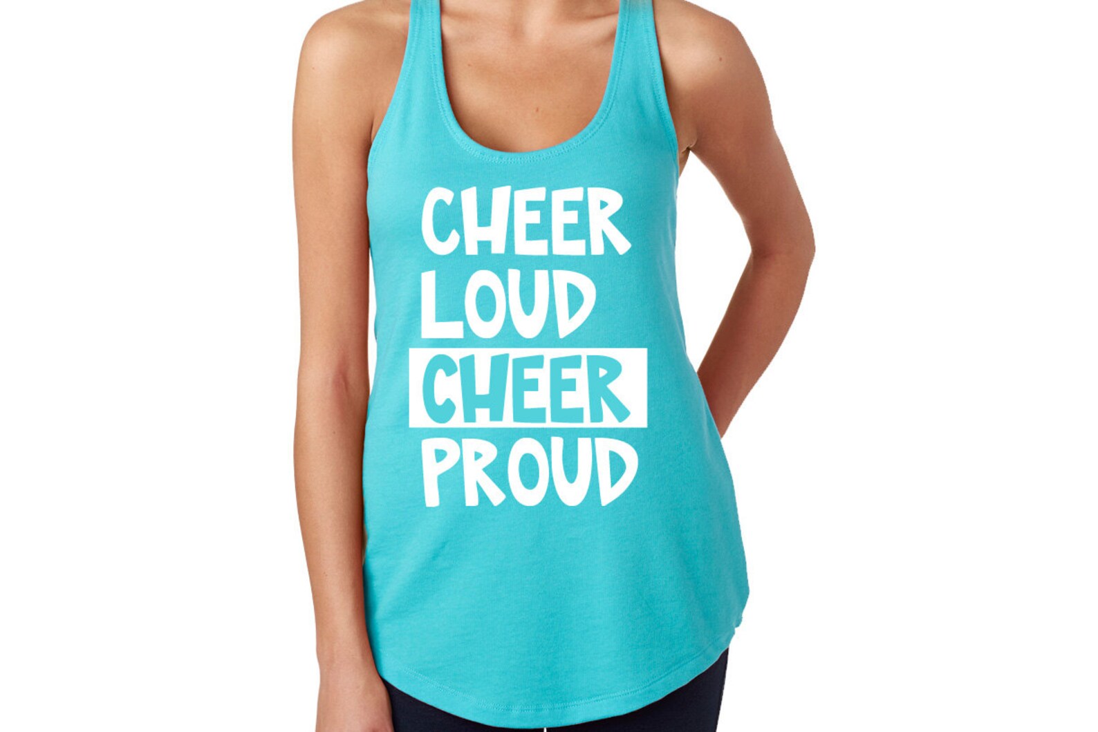 Cheer Tank cheer Loud Cheer Proud Cheerleader Team Spirit Etsy