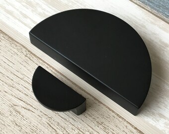 1 25 2 5 C C Half Circle Brushed Gold Pulls Drawer Etsy