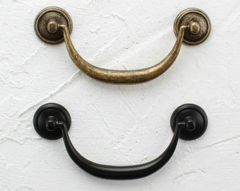 3 1 2 Vintage Style Bail Drawer Pulls Handle Dresser Etsy