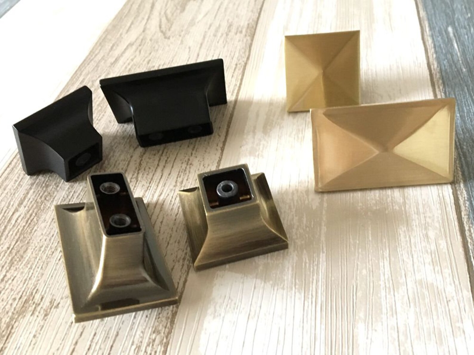 Gold Square Knob Rectangular Drawer Knobs Pull Handles Dresser Etsy