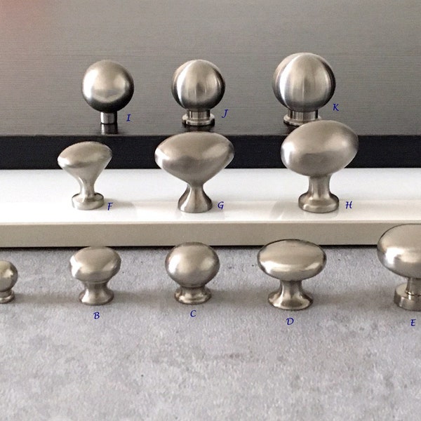 Modern Brushed Nickel Mini Ball Knobs Drawer Knobs Stainless Steel Dresser Pulls Cabinet Cupboard Knob Minimalist Kitchen Furniture Hardware