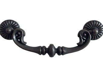 5" Vintage Style Bail Drawer Pulls Handle Dark Antique Bronze Drop Cabinet Pull Swing Handles Dresser Pulls 128 mm Lynns Graceland Hardware