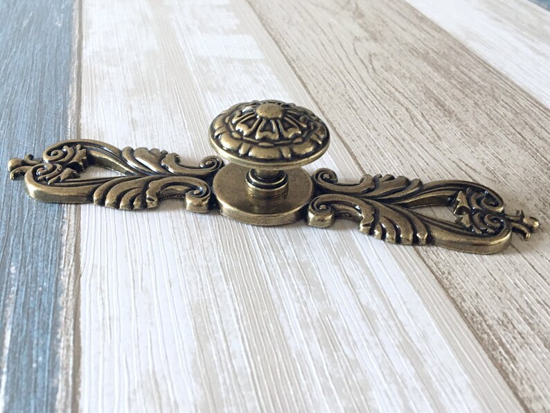 Vintage Look Knob Back Plate Drawer Pulls Backplate Rustic Etsy