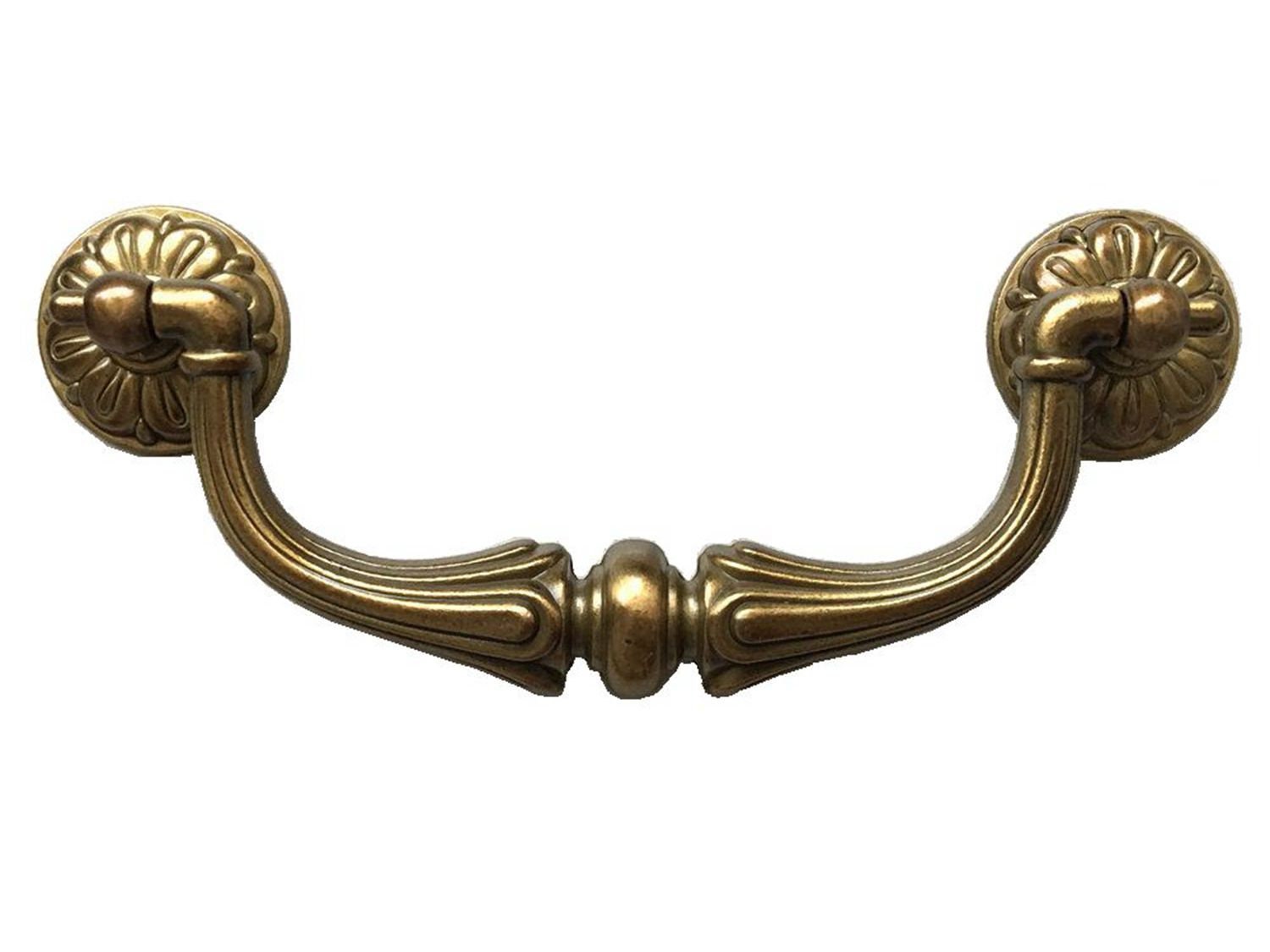 3.75 4.5 Antique Brass Drawer Pulls Handle Bail Etsy