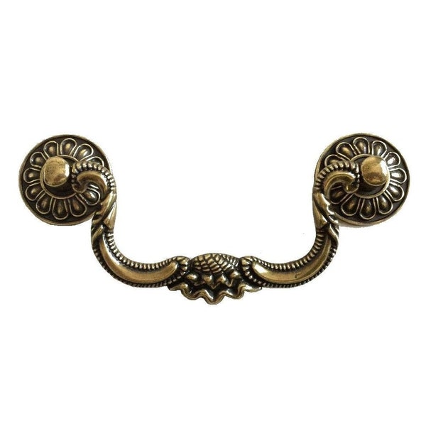 4" Vintage Style Bail Drawer Pulls Handle Antique Bronze Drop Cabinet Pull Swing Handles Dresser Knob Pulls 102 mm Lynns Graceland Hardware