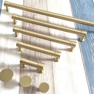 2" 2.25" 2.5" 3" 2.75" 3" 3.25" 4.5" 5.5" Brushed Gold Cabinet Pull Handle Drawer Pull Handles Dresser Pull Kitchen Hardware Lynns Graceland