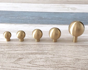 Brass Knob Gold Knobs Drawer Pulls MCM Mid Century Small Drawer Knob Brass Cabinet Knob Pulls Dresser Knobs Brushed Brass Lynns Graceland