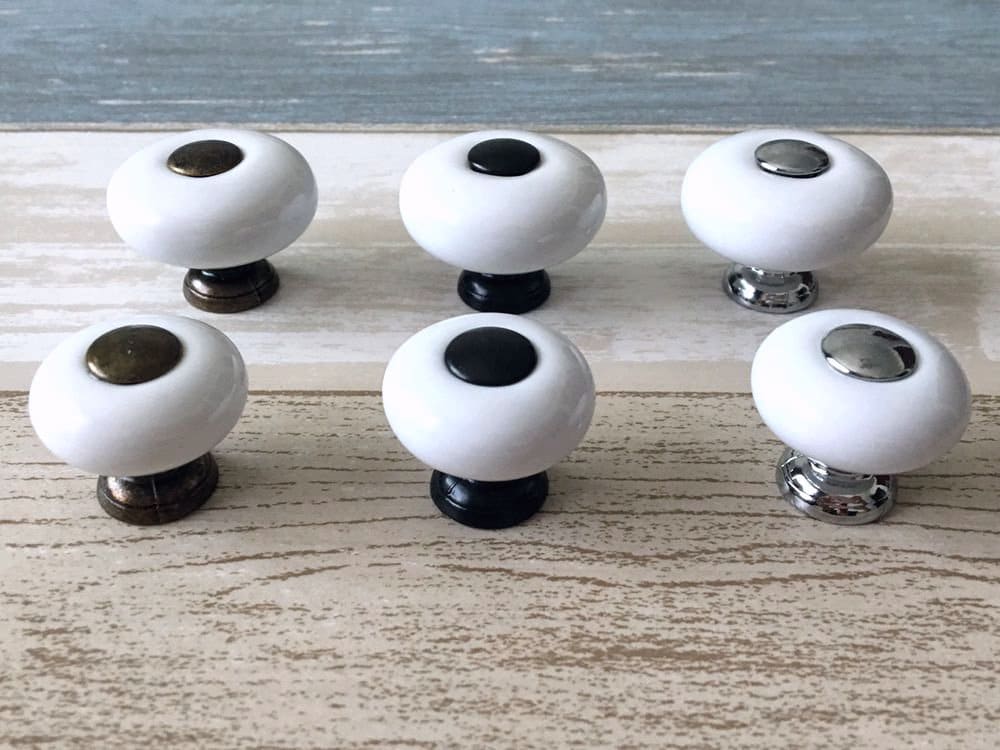 White Knob Knobs Pulls Handles Drawer Pull Handles Etsy