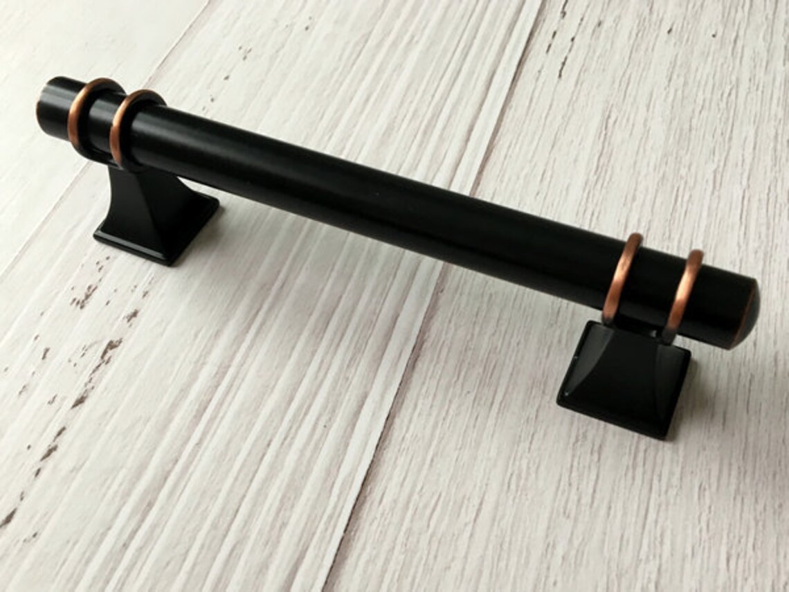 Black Copper Handles Pulls Drawer Pull Handles Dresser Etsy