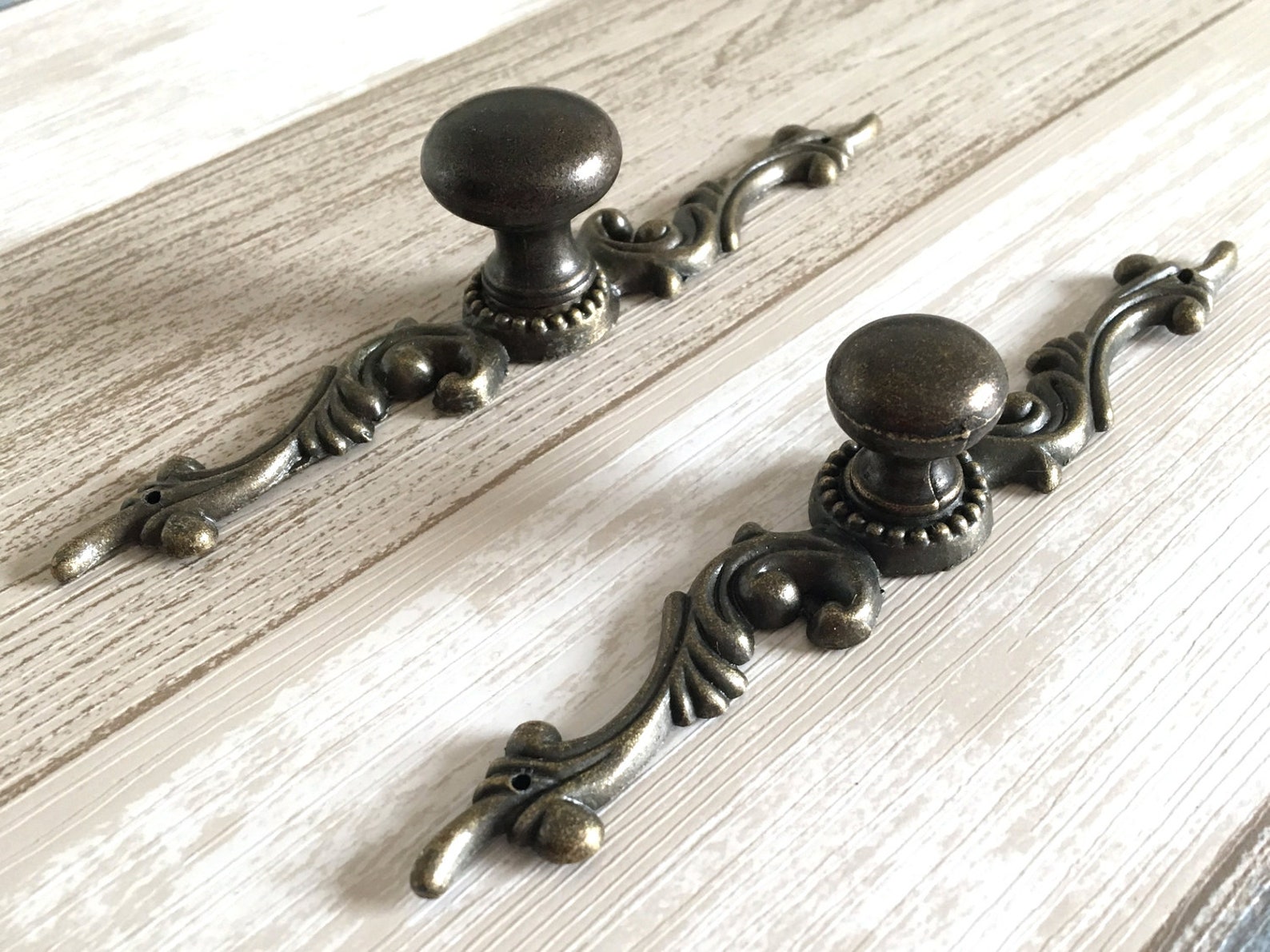 Vintage Look Knob Back Plate Drawer Pulls Backplate Rustic Etsy