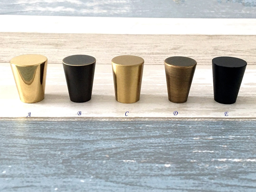 Knob Taper Brass Conical Drawer Knob Pull Knob Pulls Tapered