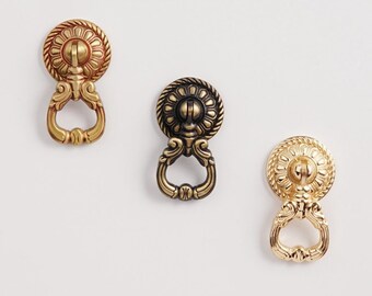 Victoiran Brass Drop Bail Pulls Dresser Knobs Pendant Drawer Pulls Wardrobe Handles Bronze Polished Gold Retro Kitchen Cabinet Hardware