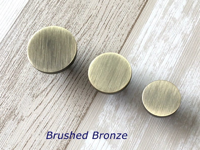 Circle Knob Gold Knobs Matte Black Drawer Pulls Oil Rubbed Etsy