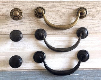 4 1/2 Drop Bail Drawer Pulls Cabinet Handles Dresser - Etsy