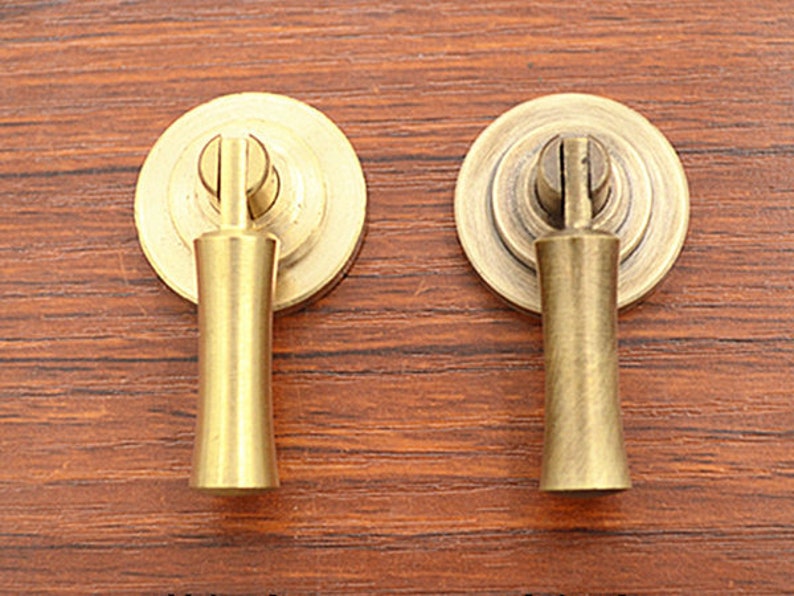 Bamboo Pendant Knob Brass Drawer Knob Drop Pull Knob Etsy