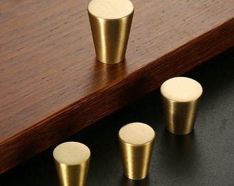 Brass Knobs Brass Drawer Pulls Taper Shaped Tapered Drawer Knob Cabinet Knob Pulls Dresser Knobs Conical Brushed Brass Knobs Lynns Graceland