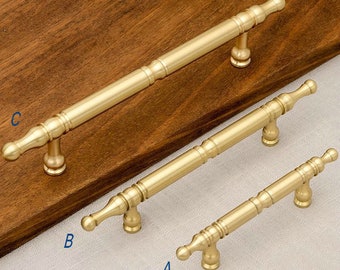 2.25" 2.5" 3.75" 4.25" 5" Brass Drawer Pulls Handle Cabinet Pull Handles Brushed Brass Dresser Pulls 2 1/4" 4 1/4" 64 96 128 Lynns Graceland
