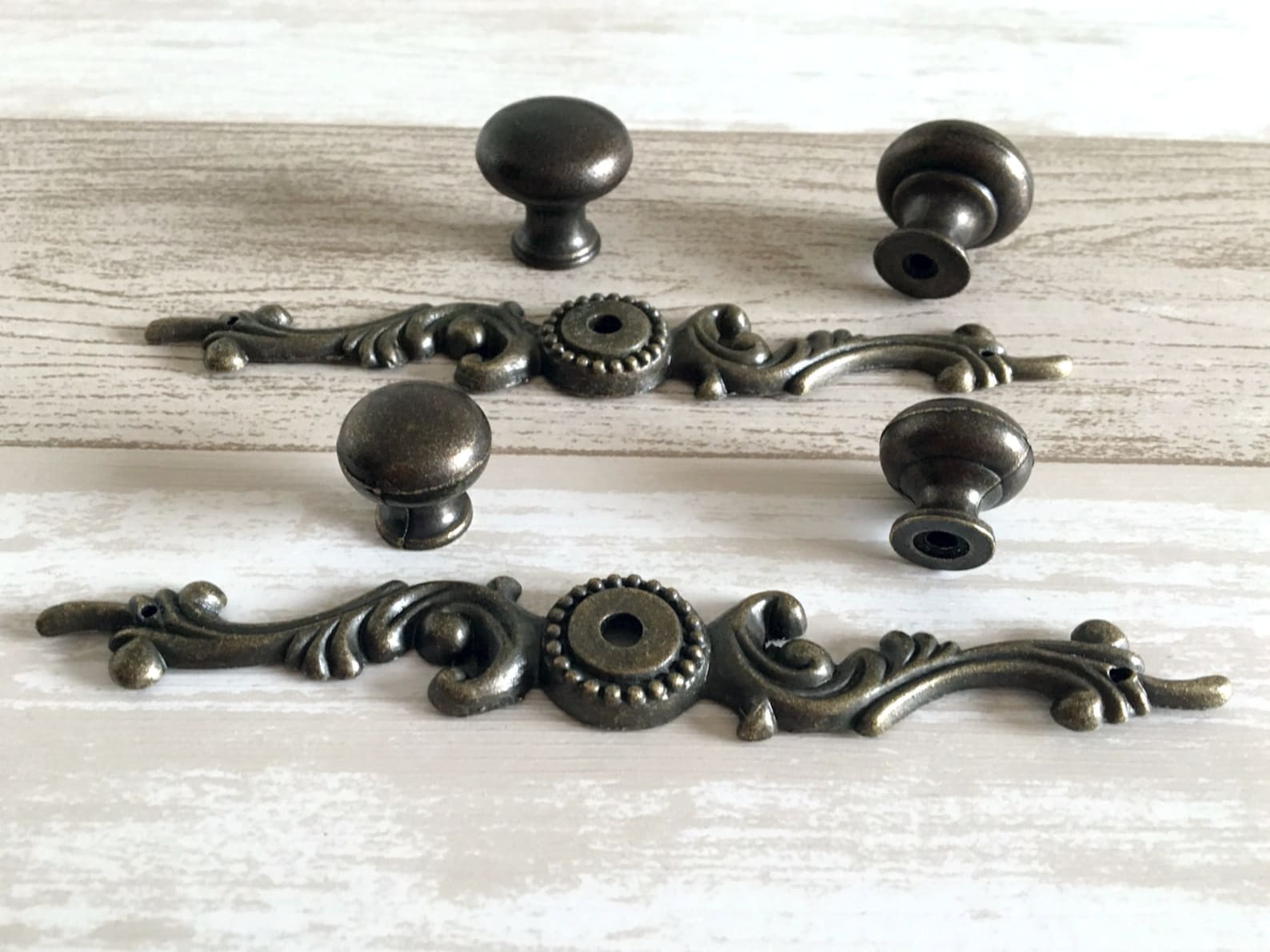 Vintage Look Knob Back Plate Drawer Pulls Backplate Rustic Etsy