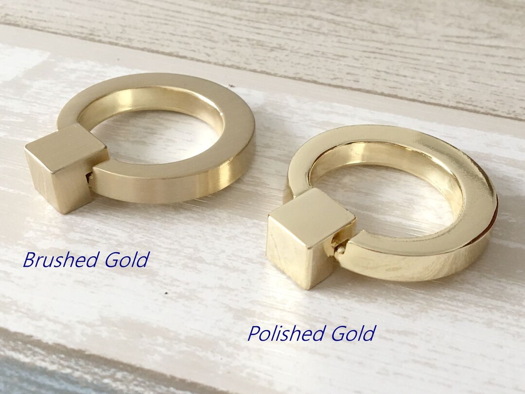 Gold Ring Pull Pull Brushed Gold Drop Ring Drawer Knob Pull