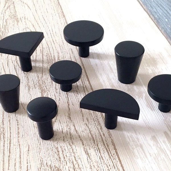 Black Knob Cabinet Pulls Handles Knobs Cabinet Handle Pulls Drawer Pull Dresser Pulls Matte Black Bookcase Door Pull Kitchen Lynns Graceland