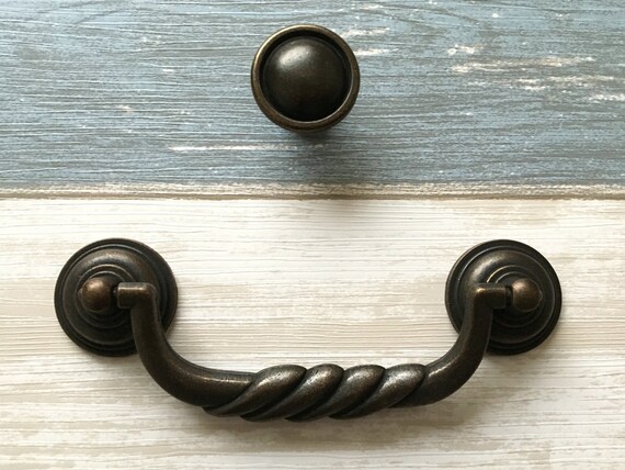 4 5 Vintage Style Bail Drawer Pulls Handle Antique Etsy