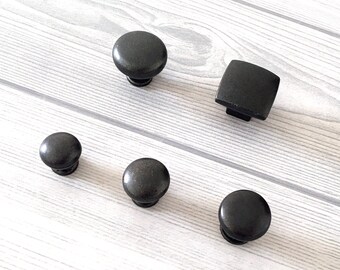 Petit bouton carré au look vintage Boutons de porte d'armoire Poignées de tiroir pour commode Bronze antique foncé Quincaillerie de meubles rétro Lynns Graceland