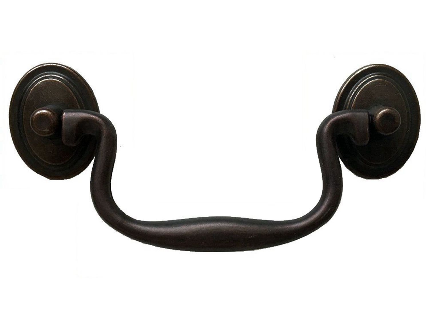 3.5 4 Vintage Style Bail Drawer Pulls Handle Dark Etsy