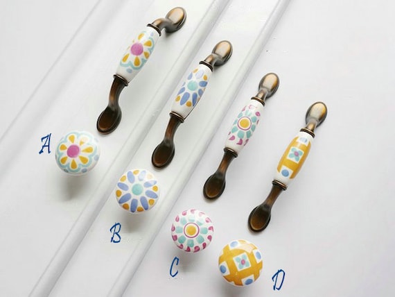 3 3.75 Floral Cabinet Pull Handles Blossom Drawer - Etsy Ireland