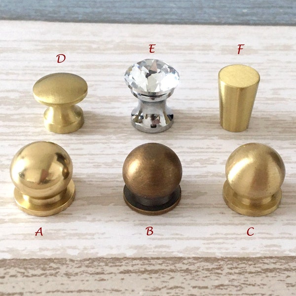 Brass Jewelry Box Knobs Small Crystal Knob Glass Drawer Pulls Tiny Antique Bronze Drawer Knob Mini Cabinet Knob Dresser Pull Lynns Graceland