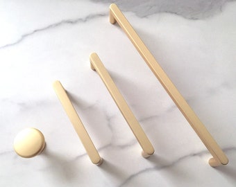 Minimalist Brushed Gold Cabinet Bar Pulls Handle Wardrobe Handles Dresser Drawer Knobs Modern MCM Simple Kitchen Hardware 96 128 224 mm