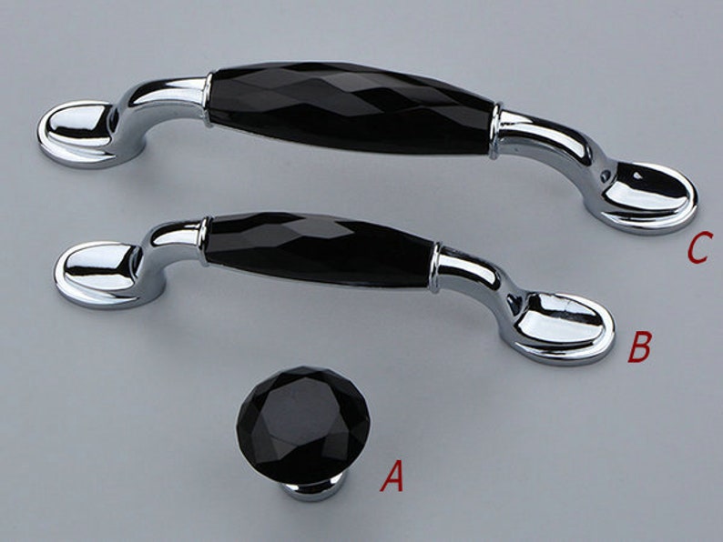 3.75 5 Glass Drawer Pull Crystal Handle Pull Knobs Etsy