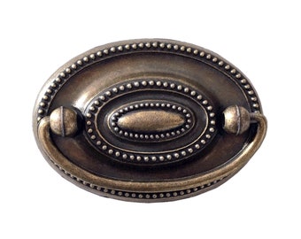 2-1/4" Vintage Style Bail Drawer Pulls Handle Dark Antique Bronze Drop Cabinet Pull Swing Handles Dresser Pulls 2.25" 57 mm LynnsGraceland