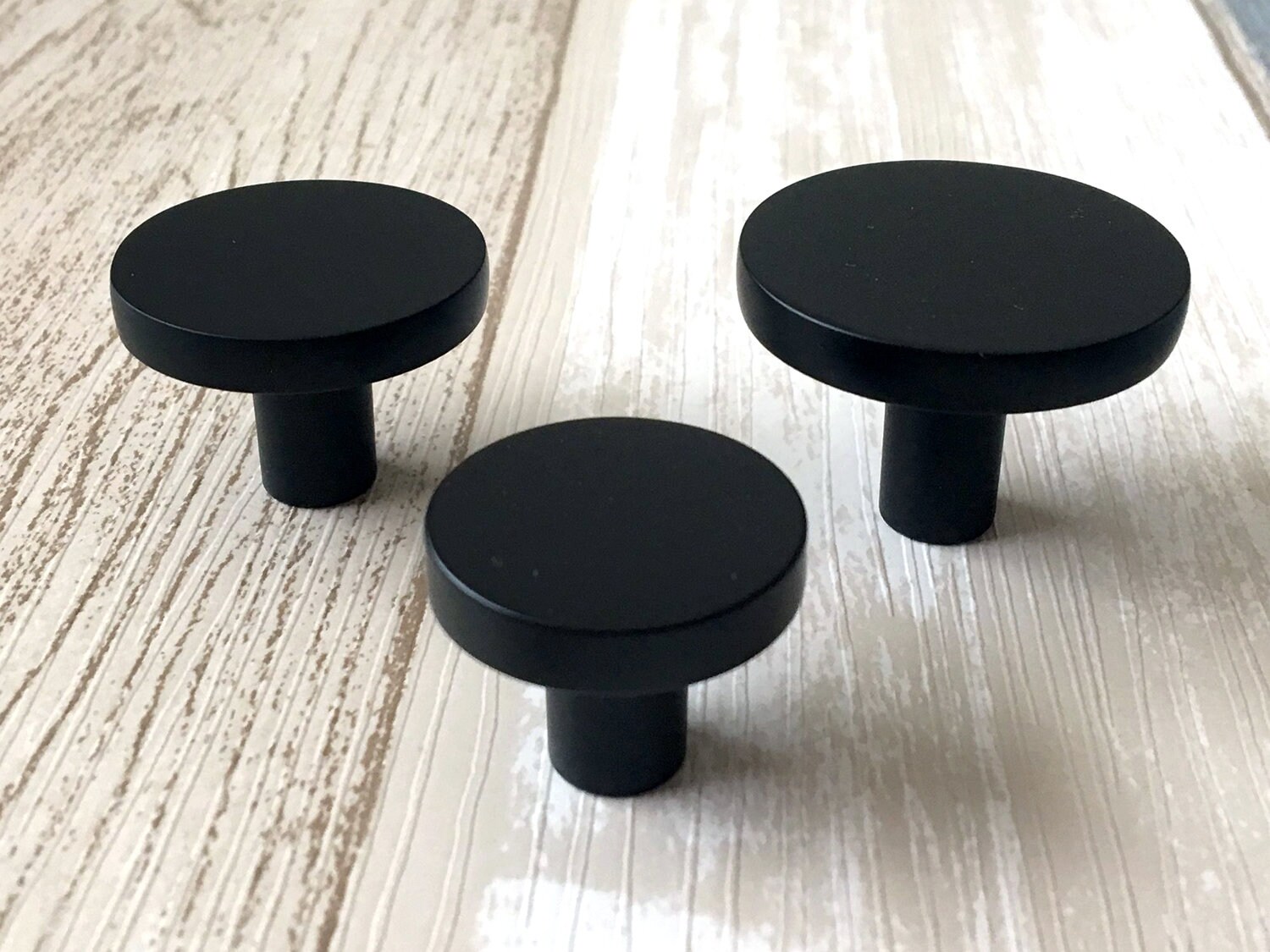 Circle Knob Matte Black Knobs Drawer Pulls Cabinet Circle Knob Matte Black Knobs Drawer, Mid Century Modern Black Cabinet Knobs