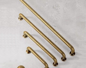 3" 5" 7.5" 12.5" Antique Bronze Wardrobe Pulls Retro Drawer Knobs Rustic Kitchen Handles Vintage Look Cabinet Hardware 76 128 192 320 mm