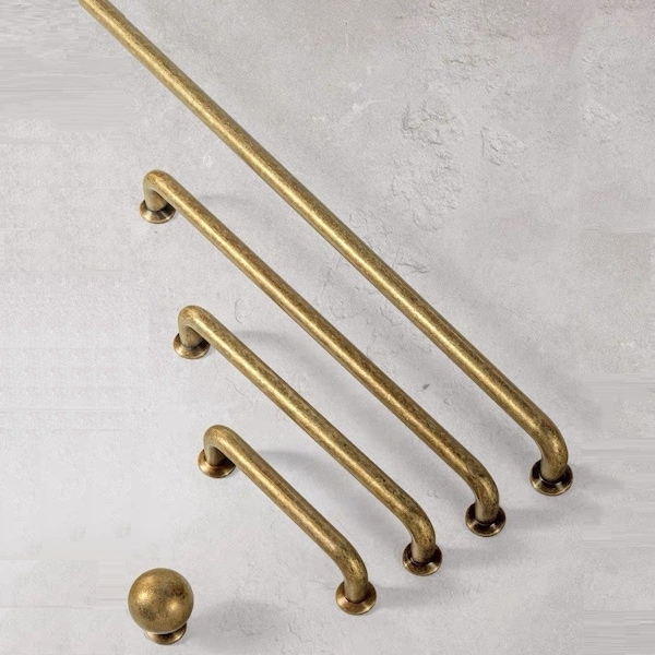 3" 5" 7.5" 12.5" Antique Bronze Wardrobe Pulls Retro Drawer Knobs Rustic Kitchen Handles Vintage Look Cabinet Hardware 76 128 192 320 mm