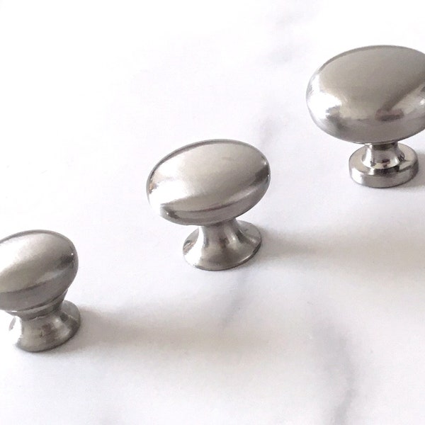 Knobs Knob Brushed Nickel Steel Knobs Drawer Pulls Drawer Knob Cabinet Knob Pull Handles Dresser Knob Kitchen Hardware Lynns Graceland