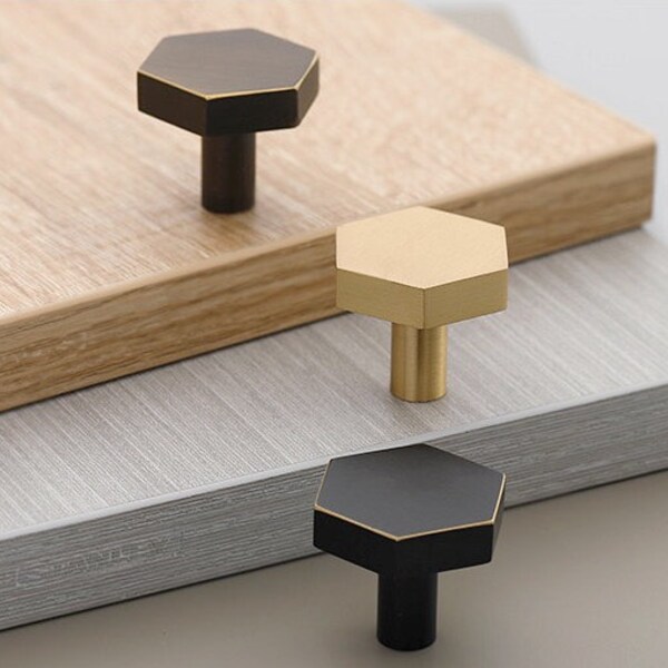 Hexagon Drawer Pulls Etsy UK