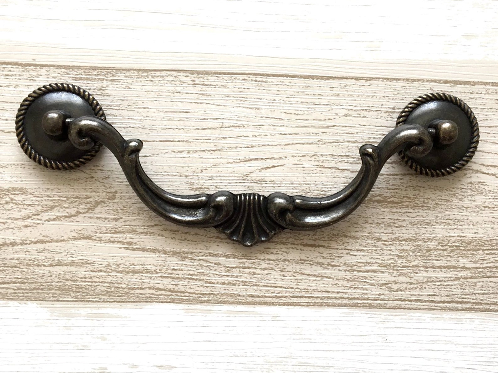 5 1/2 Vintage Style Bail Drawer Pull Handle Dark Antique Etsy