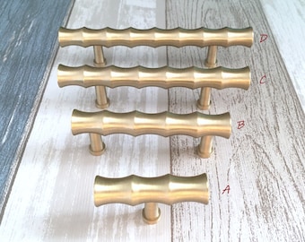 Brass Drawer Pull Bamboo Cabinet Handles Dresser Knob Drawer Pulls Handles Knobs Brushed Brass Kitchen Cabinet Handle Pull Lynns Graceland