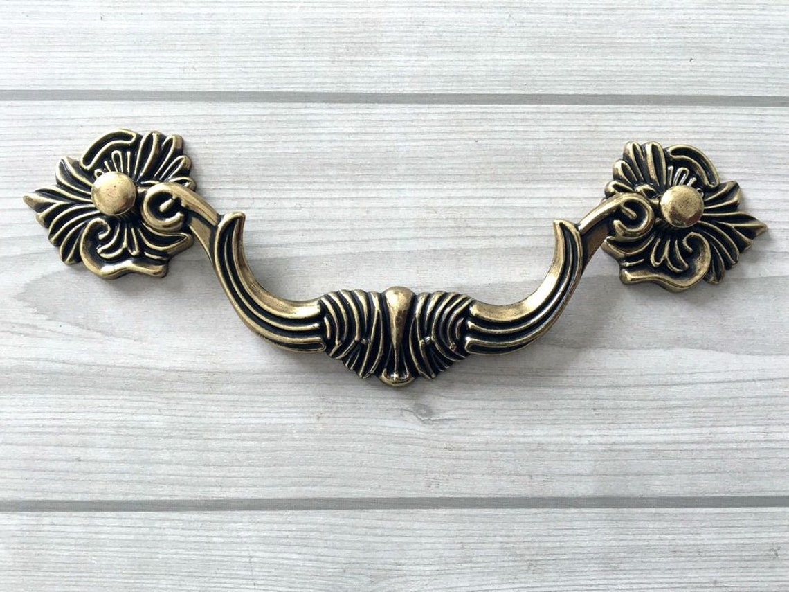 5.75 Vintage Style Bail Drawer Pulls Handle Dark Antique Etsy