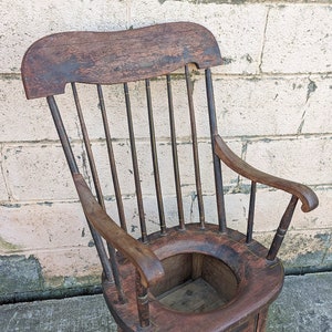 Antique Potty Chair Etsy