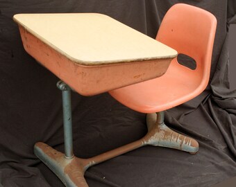 Antique School Desk Etsy