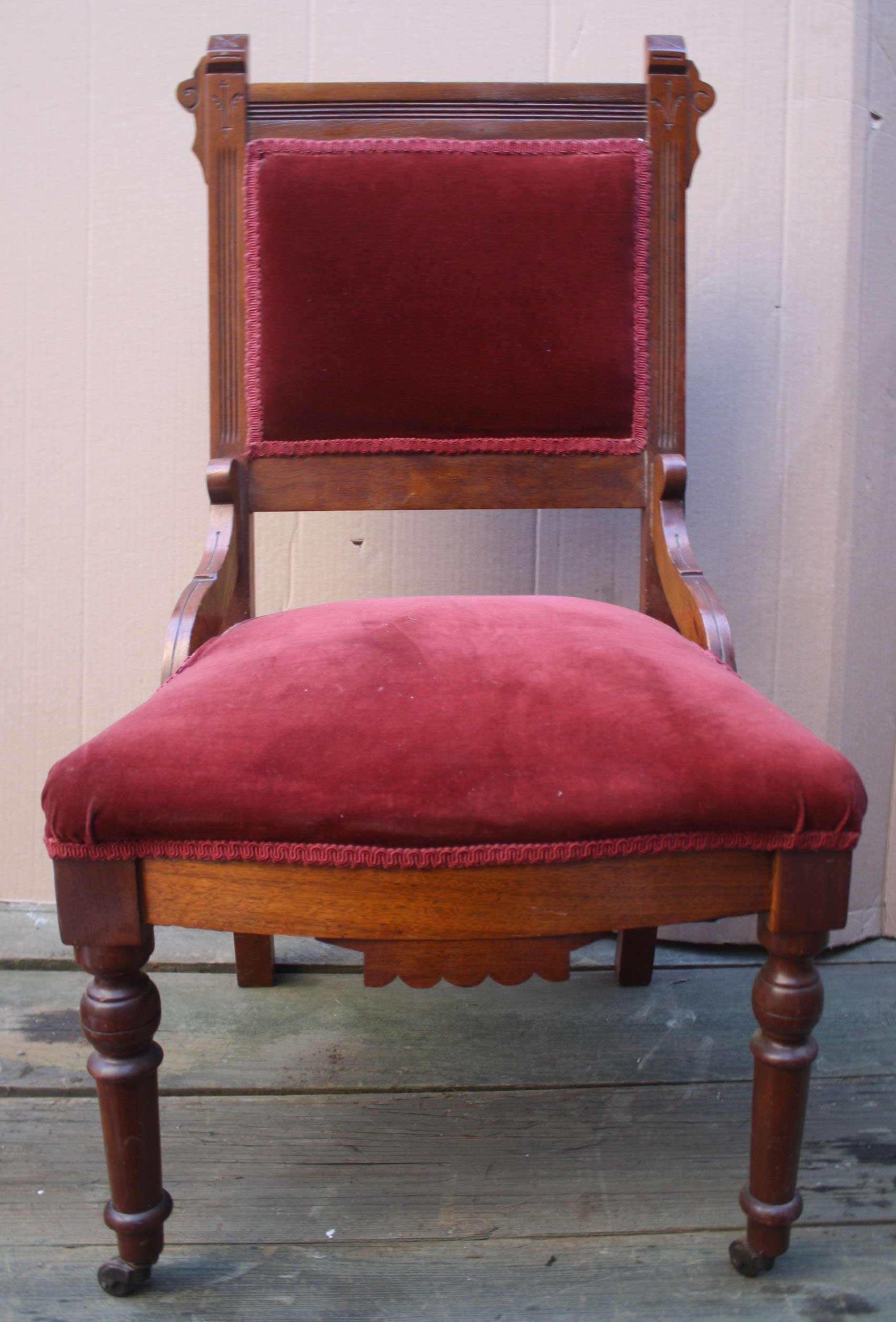 Antique Vintage Old Hand Carved Eastlake Victorian SOLID