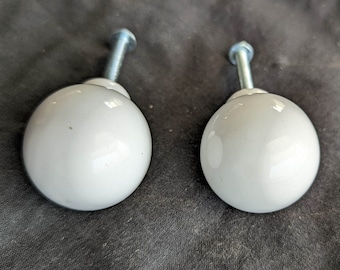 12 paia disponibili Vintage Old Recuperato recuperato palla rotonda ceramica bianca cassetto armadio mobili pomello porta maniglia