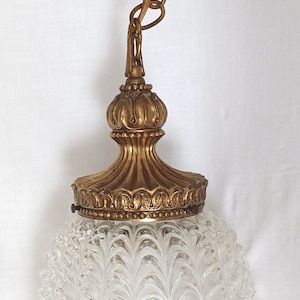VTG Hollywood Regency Large Pendant L&L WMC Light Fixture