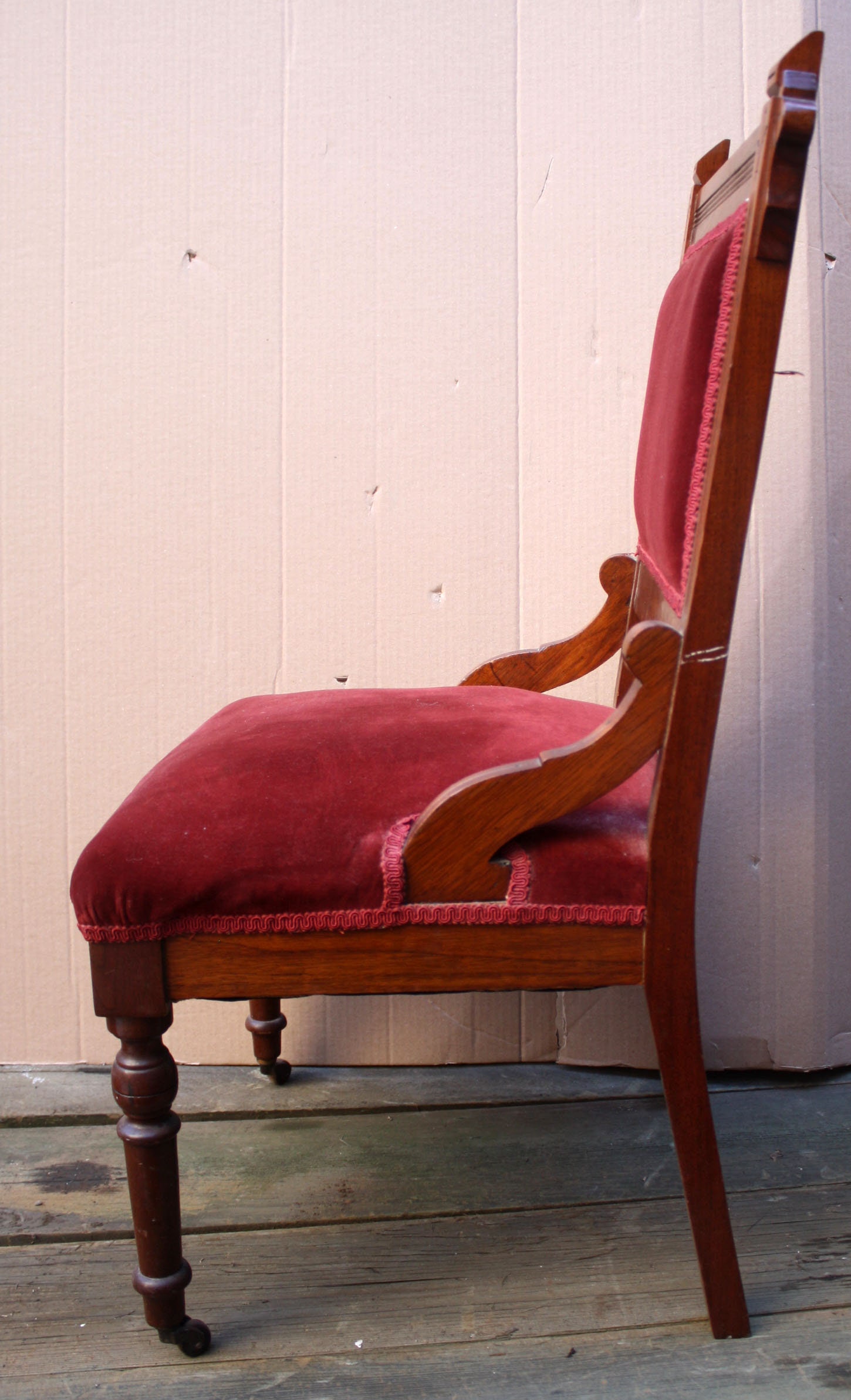 Sale ヴィンテージ EAST WOOD アーチバック　チェア Antique Vintage Old Hand Carved Eastlake Victorian SOLID