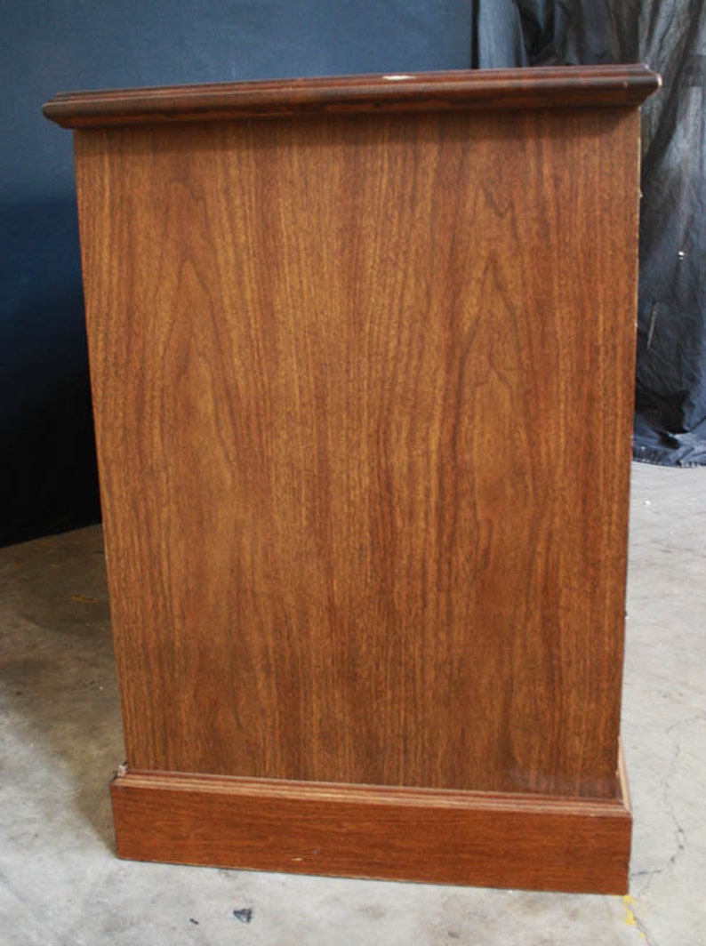Vintage Antique Miller Oak Wood Wooden Office File Filing Cabinet Storage Credenza Desk