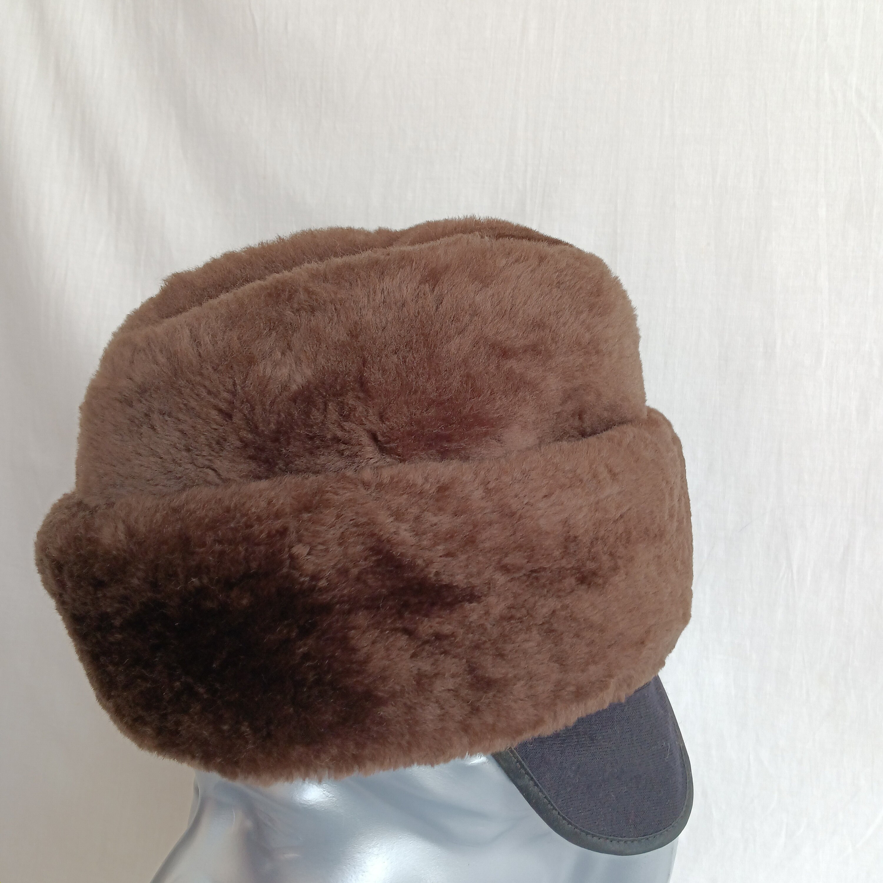 Vintage Nine West Luxe Faux Fur Cossack Hat Vintage Cossack Brown Faux Fur Winter Hat for Men Heavy  main image 3