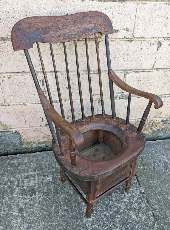 Vintage commode chair discount