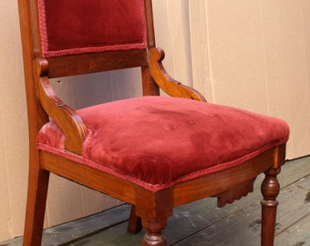 Sale ヴィンテージ EAST WOOD アーチバック　チェア Antique Vintage Old Hand Carved Eastlake Victorian SOLID